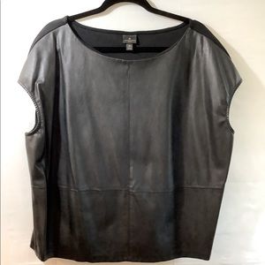 Worthington’s Women’s faux leather sleeveless shirt